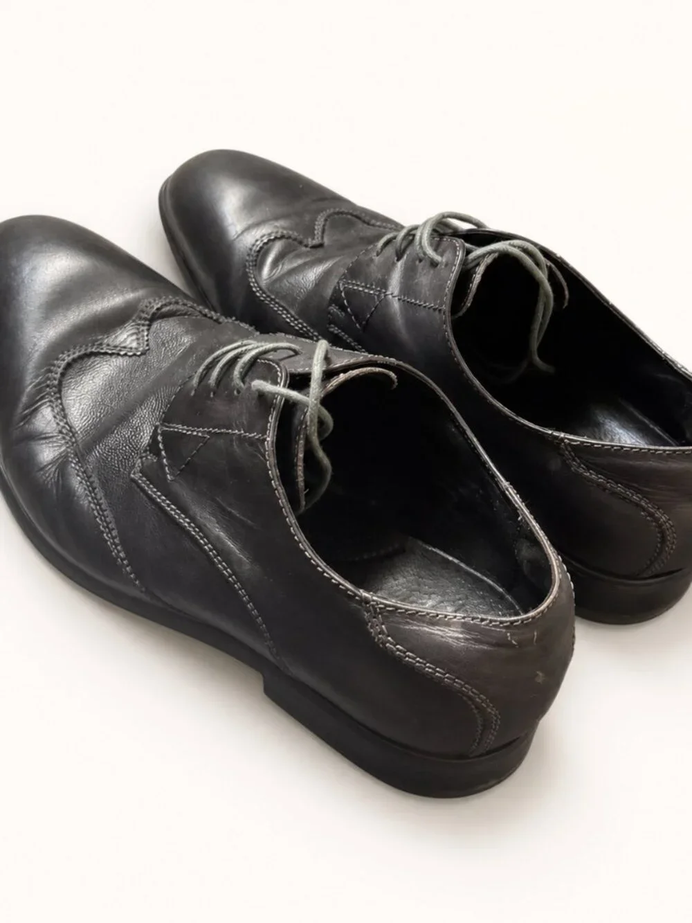 Kenneth Cole Men’s Black Leather Lace-Up Dress Shoes